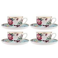 Ashdene Jardin Peony - Teacup & Saucer Set Of 4