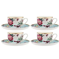 Ashdene Jardin Peony - Teacup & Saucer Set Of 4