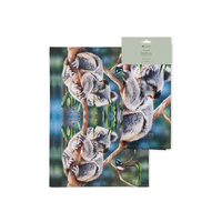 Ashdene Fauna of Australia - Koala & Wren Tea Towel