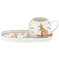 Ashdene Barney Saves Christmas Mug & Plate Set - Kangaroo