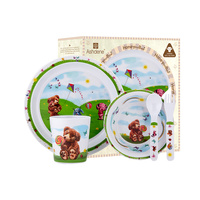 Ashdene Honey Pot Bear - Kids 5pc Dinner Set