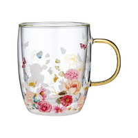 Ashdene Springtime Soiree - Double Walled Glass Mug
