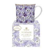 Ashdene Vintage Floral - Lavender Wide Flare Mug
