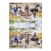Ashdene Grazing Paddocks - Rounding The Herd Tea Towel