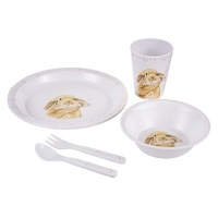 Ashdene Bunny Hearts - Kids 5pc Dinner Set