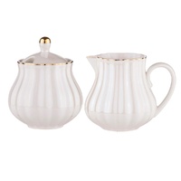 Ashdene Parisienne Pearl - White Creamer & Sugar Bowl Set