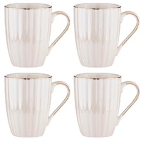 Ashdene Parisienne Pearl - White Mugs Set of 4