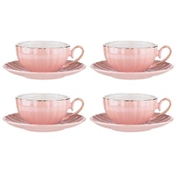 Ashdene Parisienne Pearl - Marshmallow Cup & Saucer Set of 4