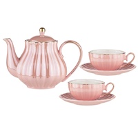 Ashdene Parisienne Pearl - Marshmallow Teapot & 2 Teacup Set