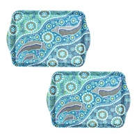 Ashdene Maarakool Art Scatter Tray Set of 2 - Dolphins Dreaming