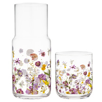 Ashdene Pressed Flowers - Glass Carafe & Cup Set