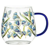 Ashdene Fleurette - Glass Mug - Bluebell