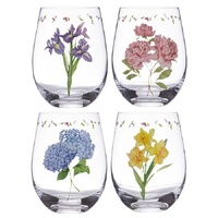 Ashdene Garden Bouquet - Crystal Tumblers (Pack of 4)