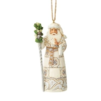Jim Shore Heartwood Creek White Woodland - Santa With Cane Hanging Ornament