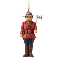 Jim Shore Heartwood Creek Christmas Around The World - Canadian Mountie Nutcracker Hanging Ornament