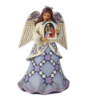 Jim Shore Heartwood Creek - Angel Holding Nativity Stable