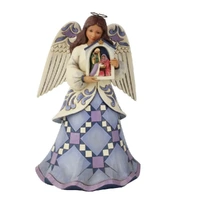 Jim Shore Heartwood Creek - Angel Holding Nativity Stable