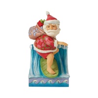 Jim Shore Heartwood Creek Coastal Christmas - Santa Surfing