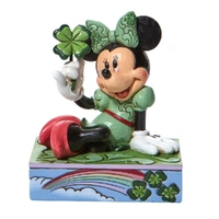 Jim Shore Disney Traditions - Minnie Mouse - Shamrock Personality Pose