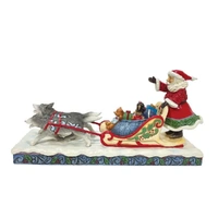 Jim Shore Heartwood Creek - Santa Dog Sledding