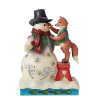 Jim Shore Heartwood Creek Snowman and Friends - Snowman with Fox