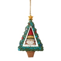 Jim Shore Heartwood Creek Gnomes - Rotating Gnome In Tree Hanging Ornament