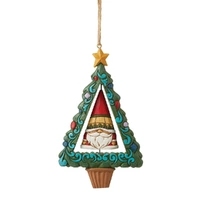 Jim Shore Heartwood Creek Gnomes - Rotating Gnome In Tree Hanging Ornament