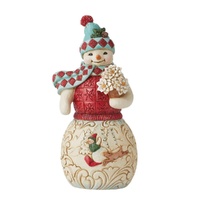 Jim Shore Heartwood Creek Winter Wonderland - Snowman Sledding