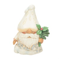 Jim Shore Heartwood Creek Gnomes - White Woodland With Mushroom Hat