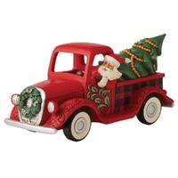 Jim Shore Heartwood Creek Highland Glen - Santa In Truck