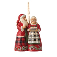 Jim Shore Heartwood Creek Highland Glen - Santa & Mrs. Claus Hanging Ornament