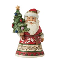 Jim Shore Heartwood Creek - Mini Santa Holding Tree