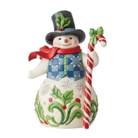Jim Shore Heartwood Creek - Snowman with Candy Cane