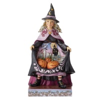 Jim Shore Heartwood Creek Halloween - Witch with Pumpkins Skirt