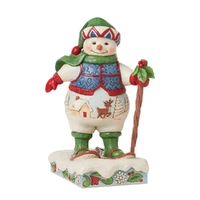 Jim Shore Heartwood Creek - Snowman Wearing Snowshoes