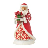 Jim Shore Heartwood Creek Blooms of the Season - Santa with Blooming Amaryllis