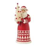Jim Shore Heartwood Creek Nordic Noel - Santa with Sisal Tree