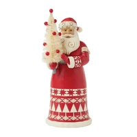 Jim Shore Heartwood Creek Nordic Noel - Santa with Sisal Tree