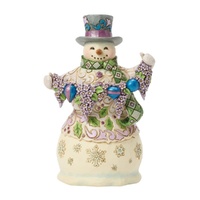 Jim Shore Heartwood Creek Royal Holiday Cheer - Purple Snowman