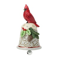 Jim Shore Heartwood Creek - Cardinal Perched on Bell Pint Sized Figurine
