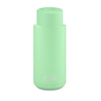 Frank Green Reusable Bottle - Ceramic 1L Mint Gelato Push Button