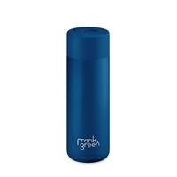 Frank Green Reusable Bottle - Ceramic 595ml Deep Ocean Push Button