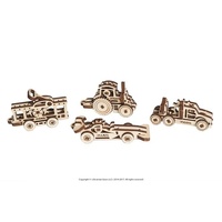 Ugears U-Fidget Wooden Model - Vehicles (Set of 4)