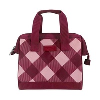 Sachi Insulated Lunch Bag - Burgundy Tartan
