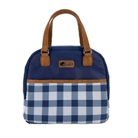 Sachi Style 237 Insulated Cali Lunch Bag - Indigo Gingham
