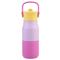 Oasis Double Wall Insulated Sipper Jnr Drink Bottle - 400ml Bubblegum Pink