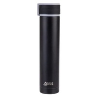 Oasis Double Wall Insulated Powdercoat Skinny Mini Drink Bottle - 250ml Black