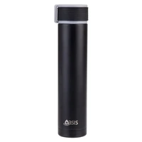 Oasis Double Wall Insulated Powdercoat Skinny Mini Drink Bottle - 250ml Black