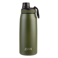 Oasis Sports Double Wall Insulated Screw Cap Water Bottle - 780ml Forest Green