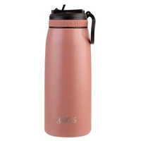 Oasis Sports Double Wall Insulated Water Bottle with Sipper - 780ml Auburn